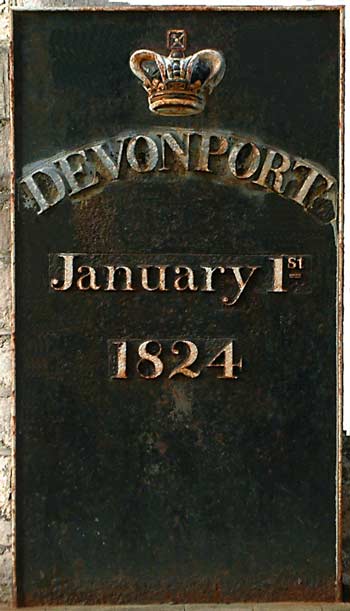 Devonport town plaque - 1824
